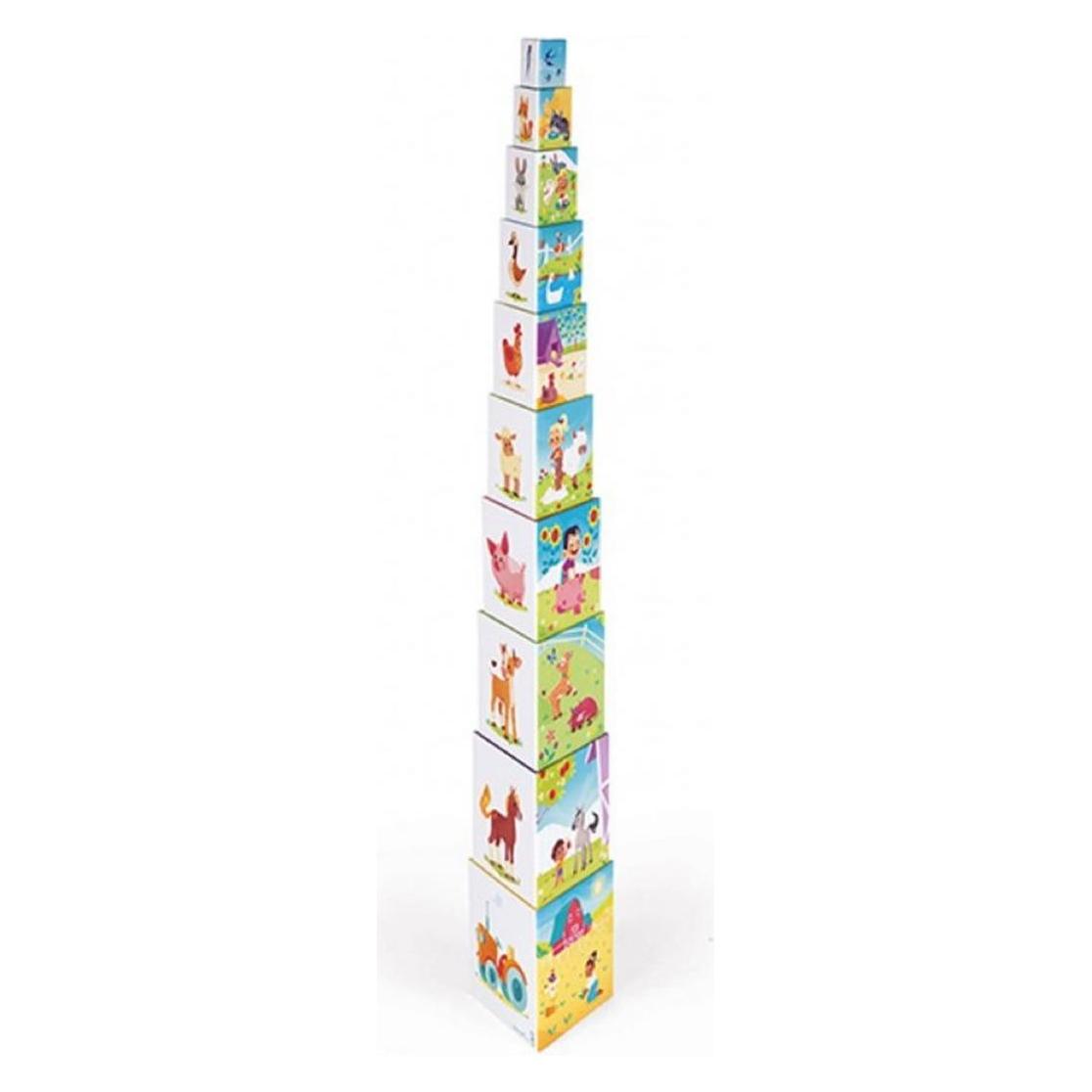 Janod Pyramide Bauernhof (Deutsch, Englisch, Französisch, Italienisch, 1 - 3 Jahre) (190.02651)