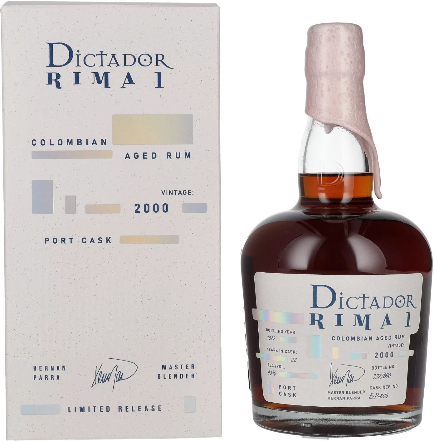 Dictador Rum Dictador RIMA 1 22 Years Old PORT CASK Vintage 2000 43% Vol. 0,7l in Geschenkbox