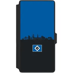 Nivocase Klapphülle für Samsung Galaxy S22 Ultra Handyhülle aus Kunst Leder NIVOflip schwarz HSV Hamburg (Samsung Galaxy S22 Ultra), Smartphone Hülle, Schwarz