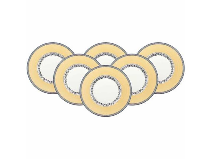 Villeroy & Boch Audun Fleur Brotteller, 16 cm, Premium Porzellan, 6er Set