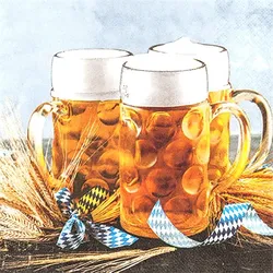 Serviette Beer Mug 20tlg. Papier Bunt