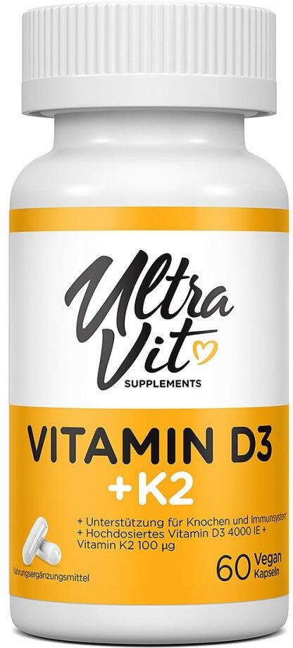 UltraVit Vitamin D3 4000IU + K2 Kapseln