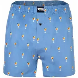 HAPPY SHORTS Happy Shorts Herren Webboxershorts - American Style, Baumwolle, gemustert, Größe M in Bunt Bunt