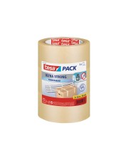 Tesa Tesapack Ultra Strong Packband 50 mm x 66 m PVC transparent Packung mit 3 3 (51124-00007-01)