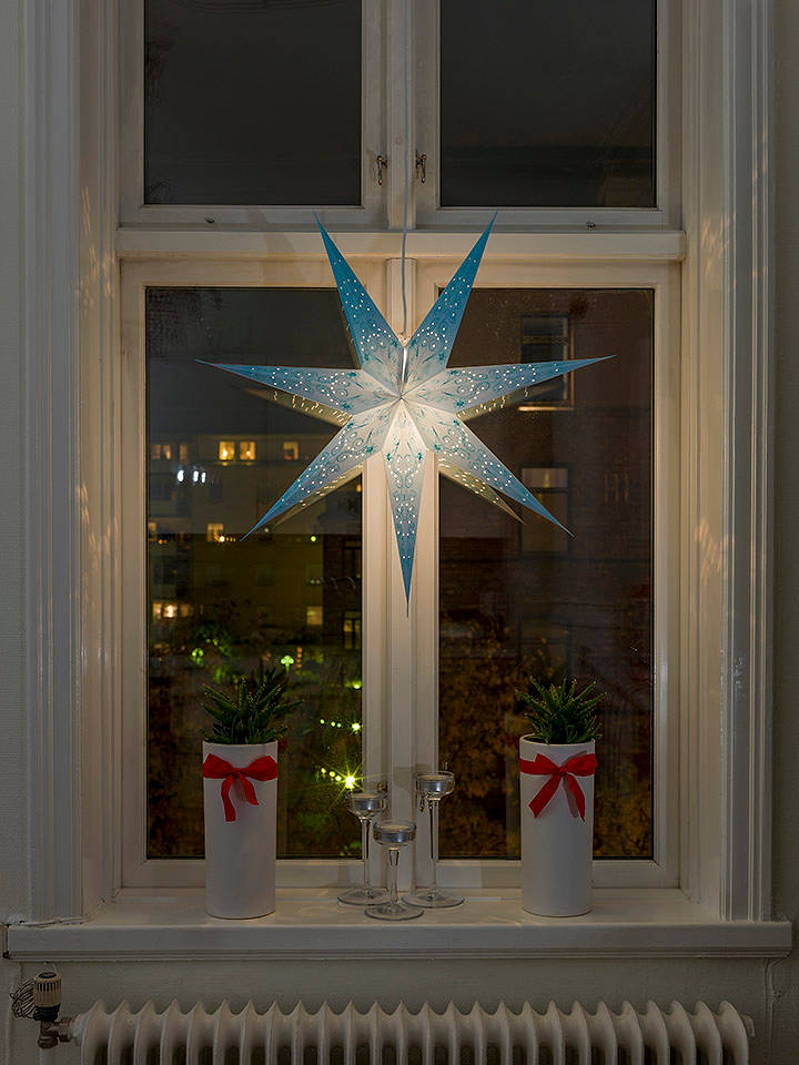 Konstsmide Dekoleuchte ''Stern'' in Weiß/ Blau - (H)78 cm - onesize