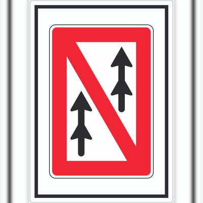 HB-Druck Überholverbot für Verbände Symbol Aufkleber A3 (297x420mm)