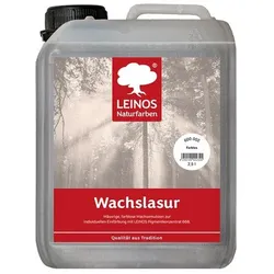 Leinos Wachslasur 600 weiß - 2,5 l Kanister