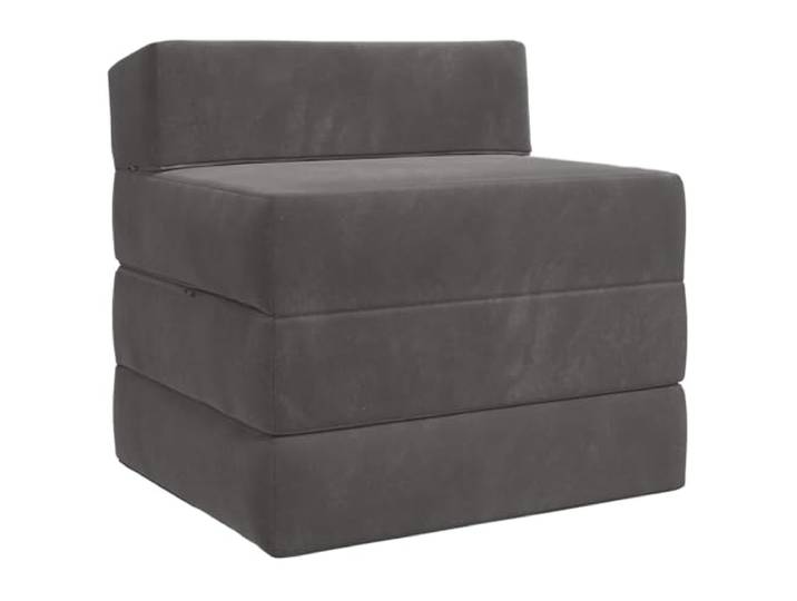 KKgypkn Klappsofa Bett Dunkelgrau 200 x 70 x 15 cm 2-in-1 faltbares Design, Schaumstofffüllung, Polyesterbezug, abnehmbar mit Reißverschluss