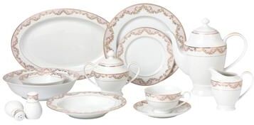 Lorren Home Trend 57-piece Bone China Dinnerware Set - Beauty
