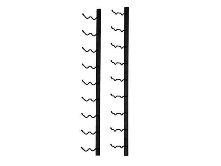 Mobili Rebecca Wandweinhalter Schwarz 23/3/90 cm, Metall, 23x90x3 cm, Weinregale