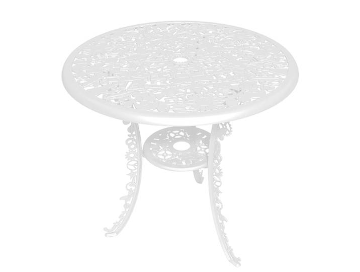 SELETTI table ronde INDUSTRY GARDEN (Blanc - Aluminium)