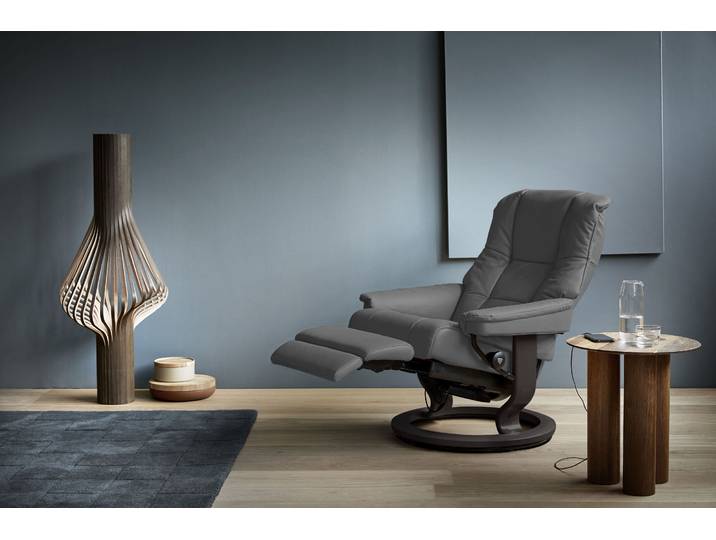 Relaxsessel, Grau Batick, 79x101x77 cm, Leder BATICK & Microfaser, Elektrisch Verstellbar, Klassisch, Stressless