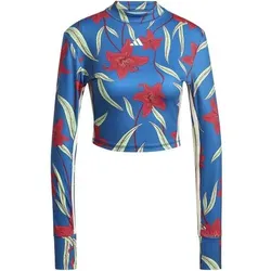 ADIDAS Damen Shirt x FARM RIO, Größe M in Blau Blau