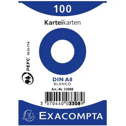 Exacompta, Karteikarten, Karteikarten (A8, 250 g/m2)