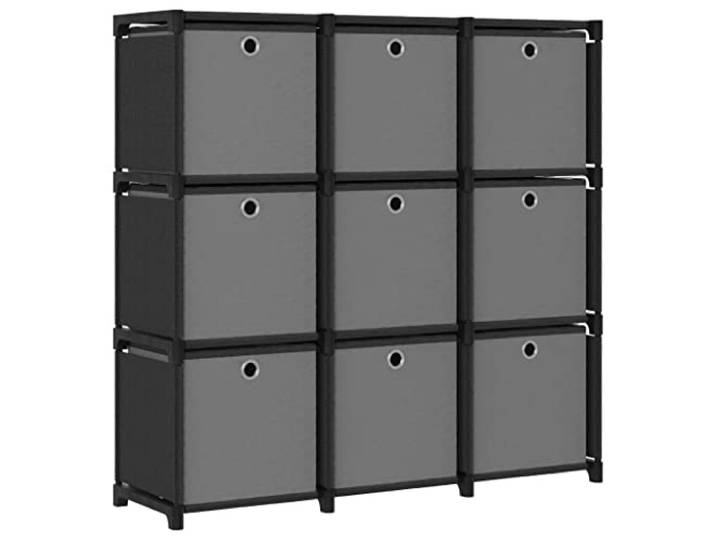 Makastle DIY-Aufbewahrungsregal mit 9 Boxen Fächern Steckregal Würfel Aufbewahrungssystem Multifunktional Modular Schrank Aufbewahrung Organizer von Kleidung Schuhen Spielzeug für Schlafzimmer