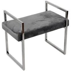 formano Hocker Edelstahl mit Samtpolster