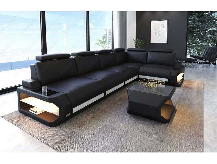 Leder-Ecksofa Siena L Lang Komfort & Stil
