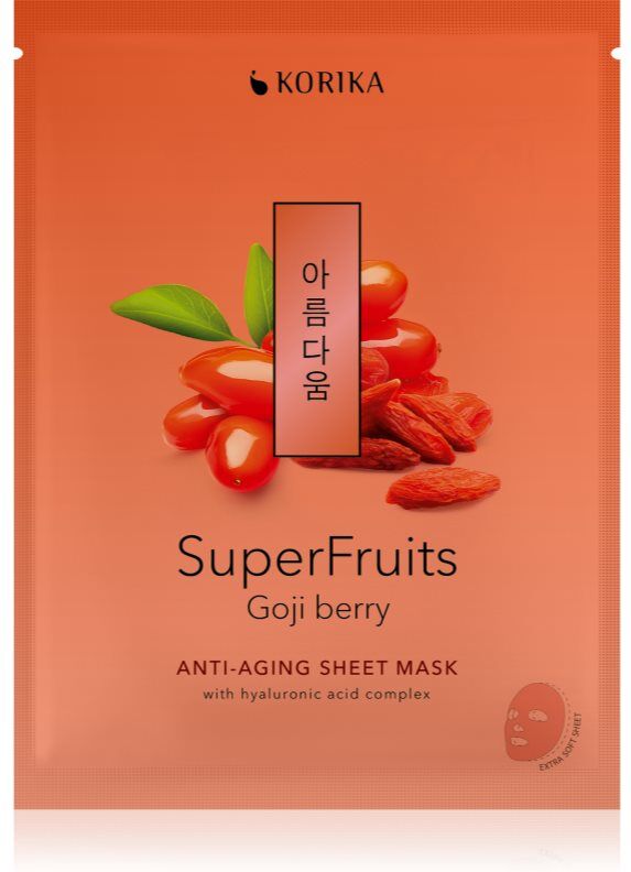 KORIKA SuperFruits Goji Berry - Anti-aging Sheet Mask masque visage rajeunissant 25 g