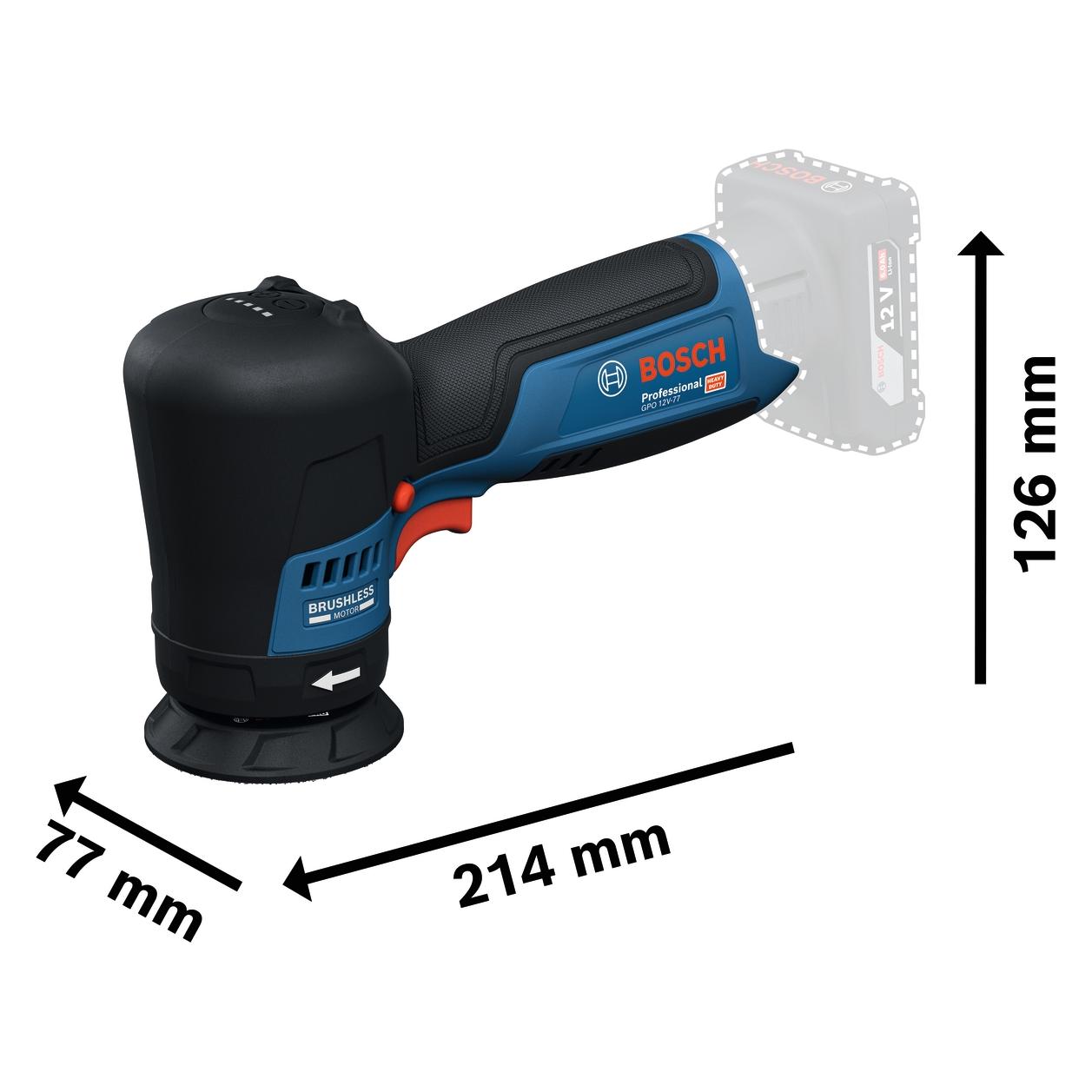 Bosch Professional GPO 12V-77 06019L3003 Poliermaschine (Schwingschleifer) (06019L3003)