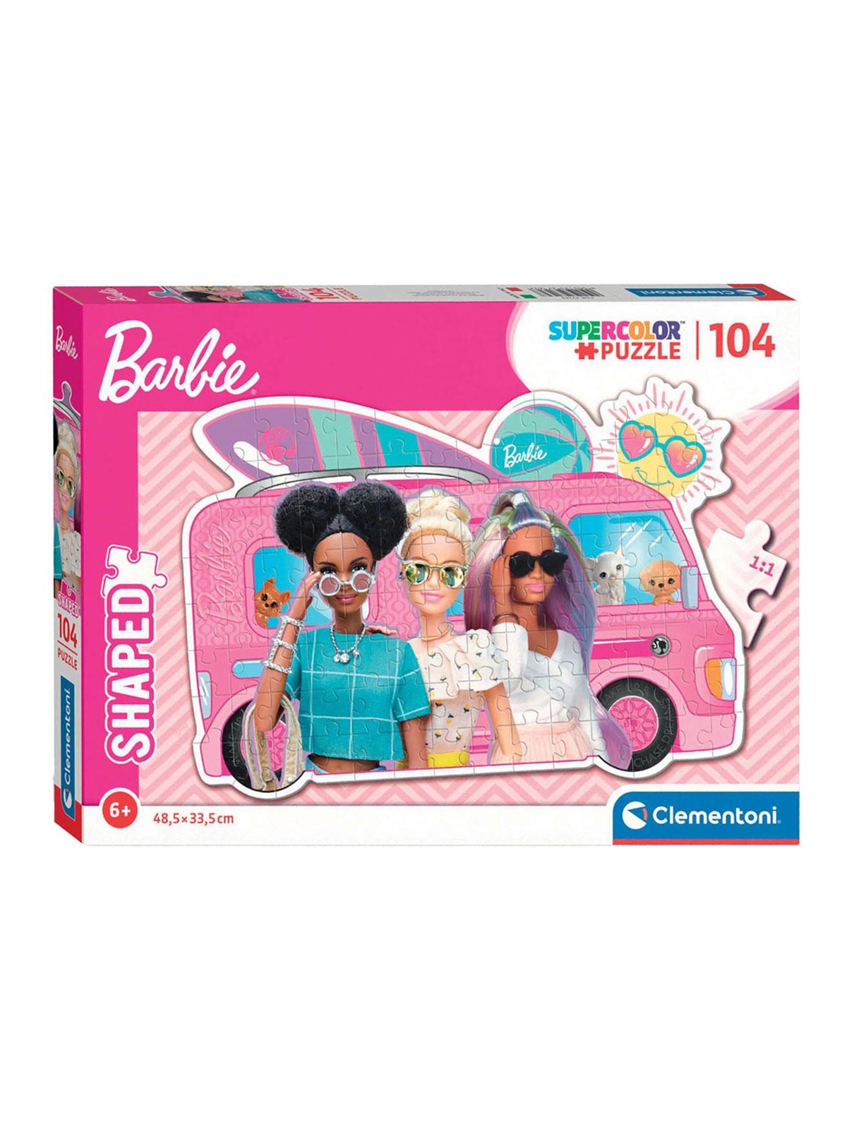 Clementoni Jigsaw Puzzle Super Color - Barbie Surf Bus 104 pcs. 2D Puzzles