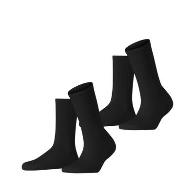 Socken ESPRIT "Basic Tennis", Damen, Gr. 35-38, schwarz, Baumwollmischung, unifarben, normal, Socken Socken, Rippenstruktur, schmales Bündchen, weiche Sohle