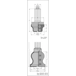 JSO RAPIDO-Tragkörper 55/65x50mm, PROFILIERT,OHNE MESSER - 22530-0-55504-R