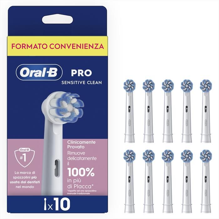 Oral-B Testine Ricambio Eb60x 10ct Sensitiveclean Eng Box-bianco
