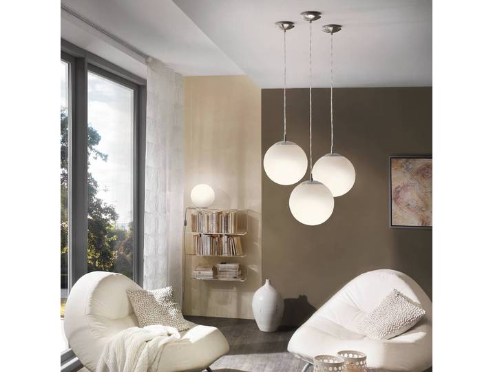 EGLO Tischlampe Rondo, weiß / opal, für Wohn- / Esszimmer, Glas, Kugellampe