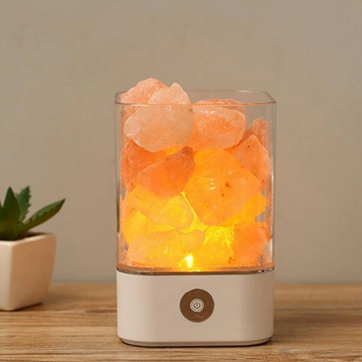 HomeDecorAndMore LLC Pink Himalayan Salt Lamp White