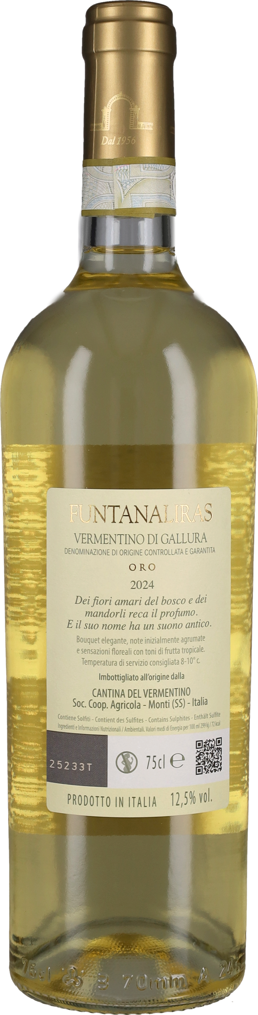 Vermentino di Gallura 'Funtanaliras Oro' Cantina del Vermentino 2025