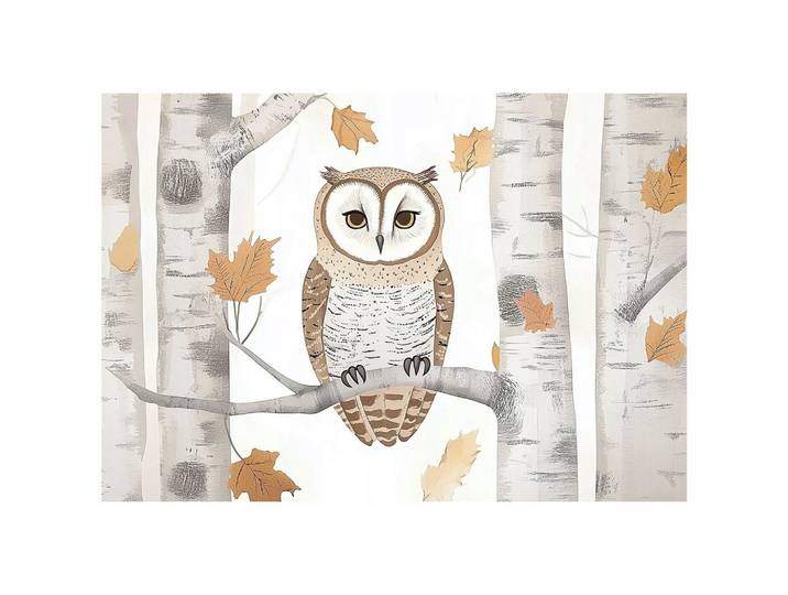 TAPETE Kinderzimmer Tiere Eule 200x140