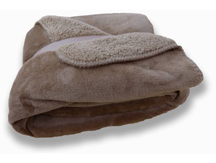 Wohndecke WIRTH HARI , braun (cognac), B:150cm L:200cm, Polyester, Wohndecken, Wohndecke, Nerzfelldecke
