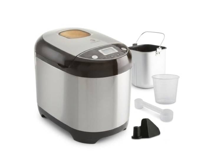 Nutrilovers NUTRI-BREAD-MAKER Edelstahl Brotbackautomat mit 19 Programmen, 3 Bräunungsstufen, Timer, 3 Brotgrößen (500g, 750g, 1000g) inkl. Rezeptbuch