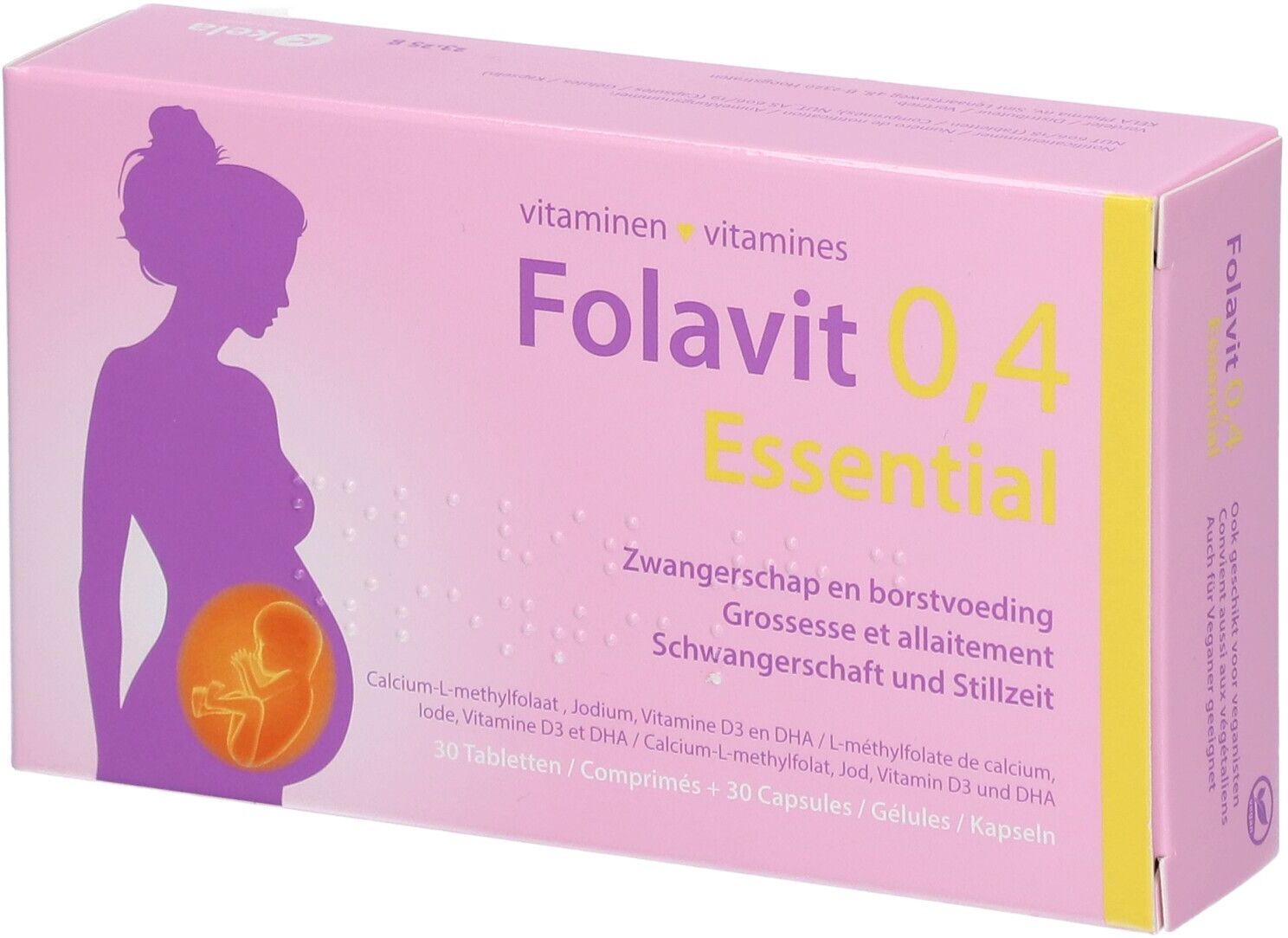 Folavit 0,4 Essential Nieuwe Formule 30+30 St Kombipackung