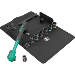 Wera 8100 SB 13 Zyklop Comfort Knarrensatz, Umschalthebel, 3/8"-Antrieb, zöllig - 05005531001
