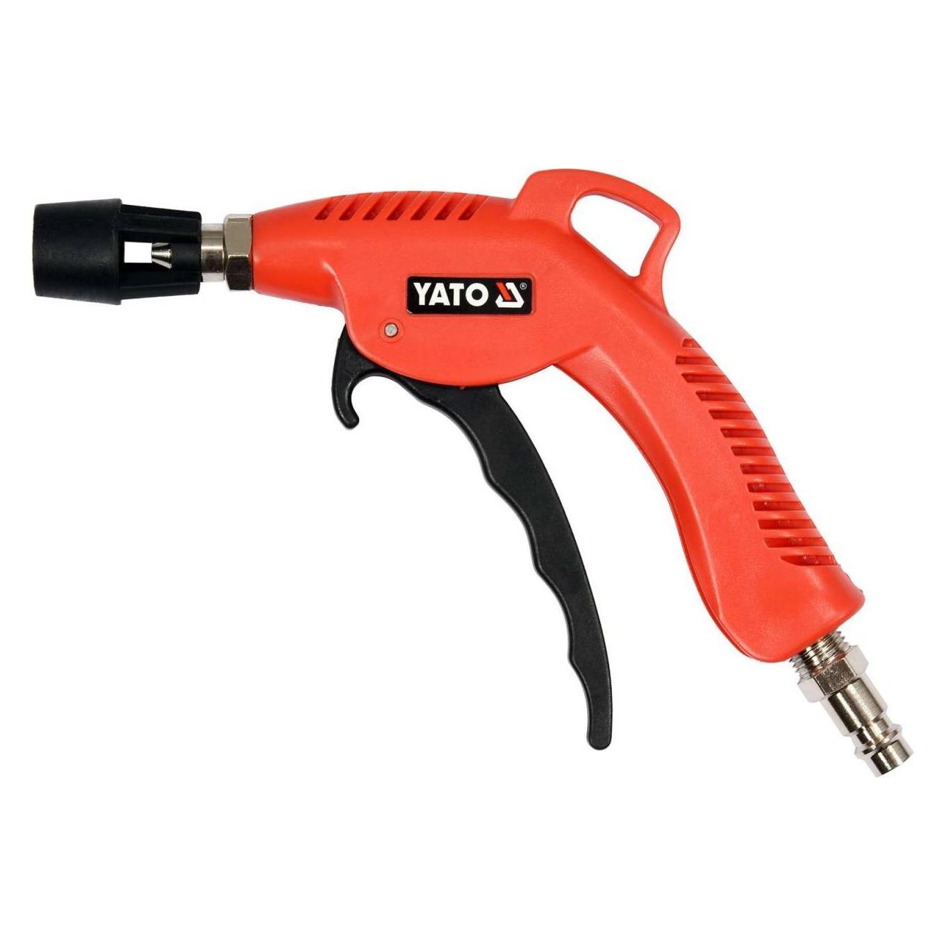 Yato Profi Druckluft Ausblaspistole mit Venturi Turbodüse, 6,2 bar, 1/4" (6,3 mm) Standard-Druckluft (YT-23722)