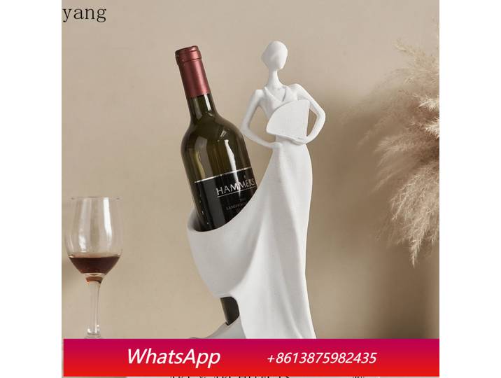 LMM créatif – Porte-bouteilles de vin rouge décoratif en résine pour salon, ornement créatif, cadeau de déménagement
