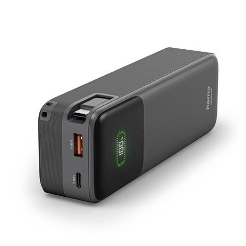 Hama Powerbank 20000 mAh Quick Charge 3.0 Li-Ion Anthrazit Statusanzeige