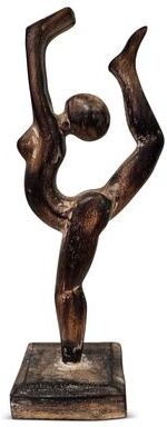 G6 Collection "12"" Wooden Handmade Abstract Ballet Dancer Sculpture Statue Handcrafted Gift Art Decor Figurine Accent Hand Carved"