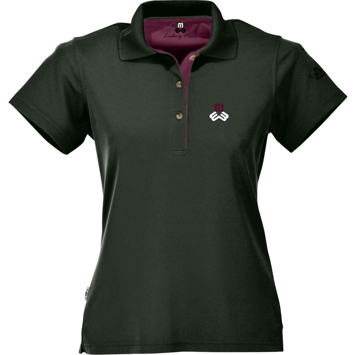 MAUL Sport Aeschi Fresh - 1/2 Poloshirt dark green/purple (6080) 40 5141299237-6080-40