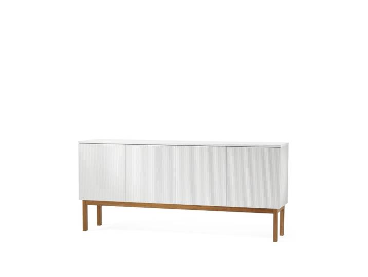 A2 Buffet Beam laqué blanc, structure en chêne huilé