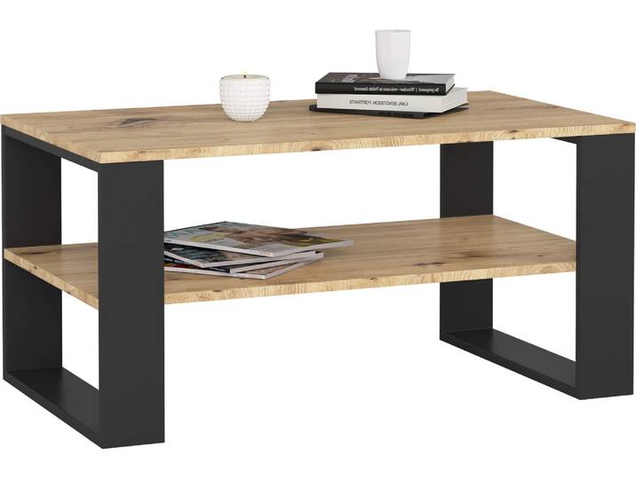 Akord Table Basse Alex Chêne Artisan/Noir 92X53X45