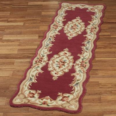 Kas Oriental Rugs / Exclusives "Celia Rose Aubusson II Rug Runner, 2'3"" x 8', Wine"
