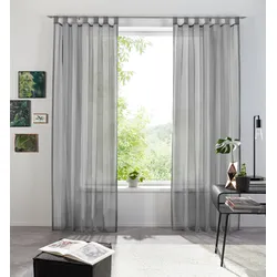 Gardine OTTO HOME "XANA" Gr. 1, grau, B:145cm H:145cm, Voile, Polyester, Gardinen, Gardine, Bestseller, einfarbig, 1 Schal, pflegeleicht, preiswert