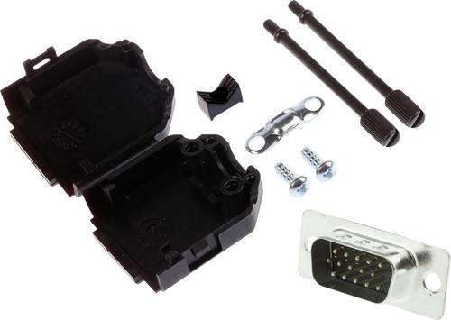 MH Connectors MHDPPK9HD15MS-K D-SUB Stiftleisten-Set 180° Polzahl: 9 Lötkelch 1St.