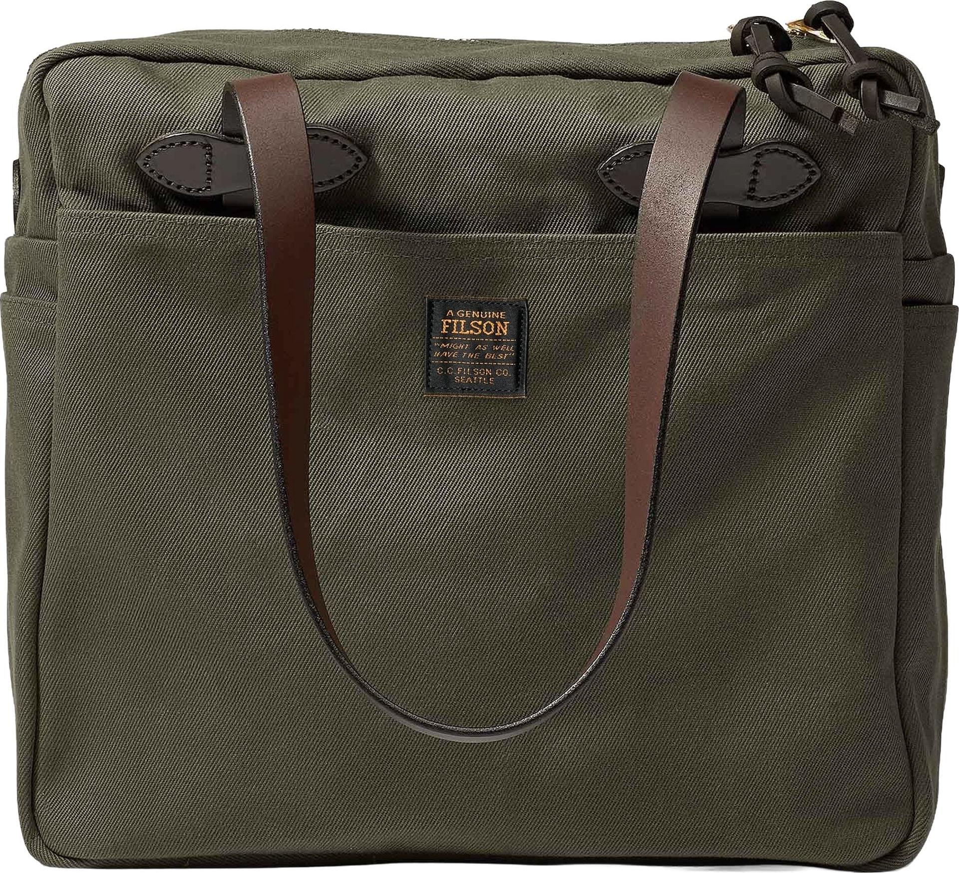 Filson Rugged Twill - Shopper mit Reißverschluss (otter green)