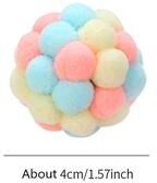 Uplift Essentials Colorful Handmade Elastic Bell Ball Cat Toy sky Blue