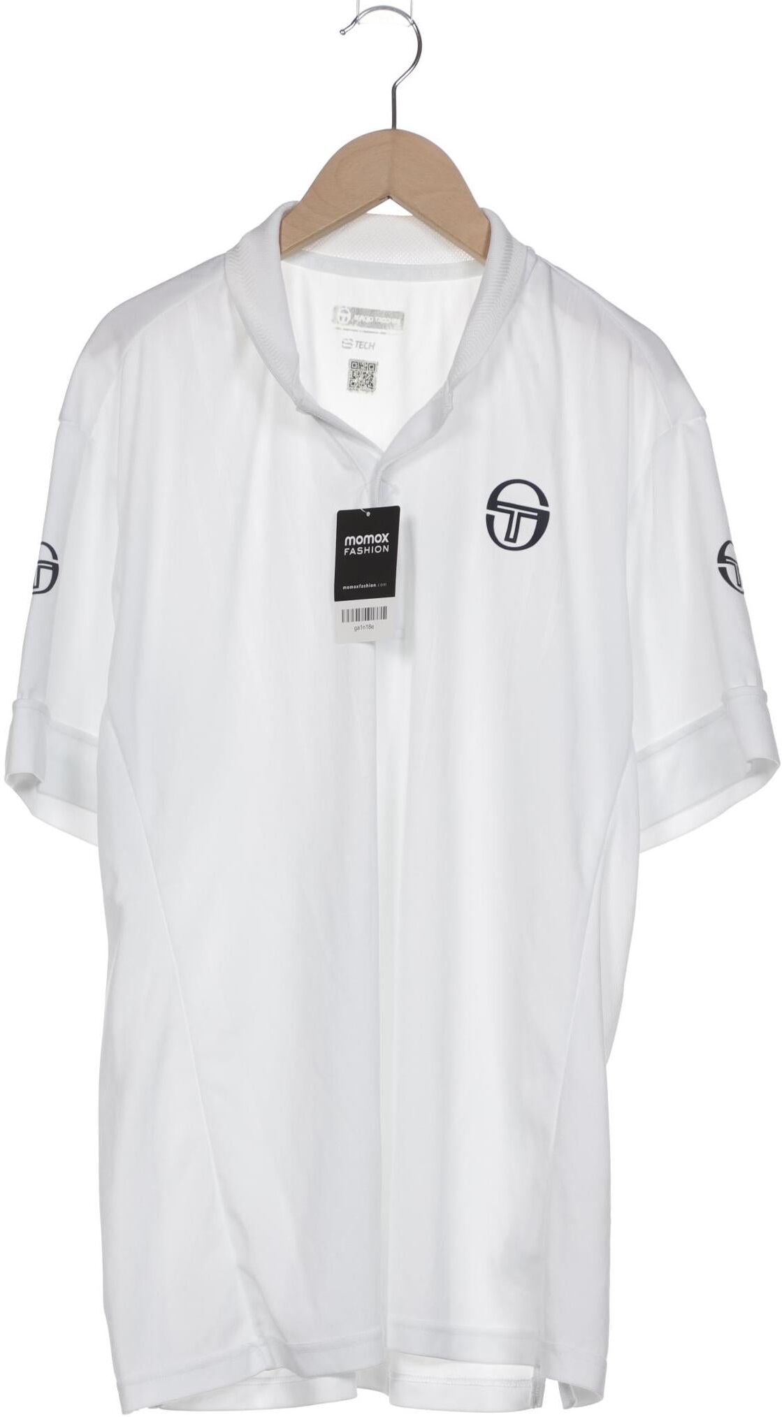 Sergio Tacchini Herren Poloshirt, Weiß, Gr. 3Xl, Synthetik - Second Hand