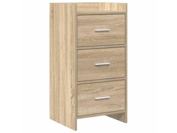 TEKGHUT Sideboard Sonoma-Eiche 40 x 36 x 80 cm Holzwerkstoff Anrichte für Wohnraum, Essbereich, Flur, Metallgriffe, mehrere Fächer, breite Regale, pflegeleicht