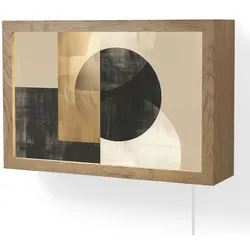 WANDLEUCHTE Abstrakt - Modern - Schwarz - Gold LED 30x20 cm Wandlampe